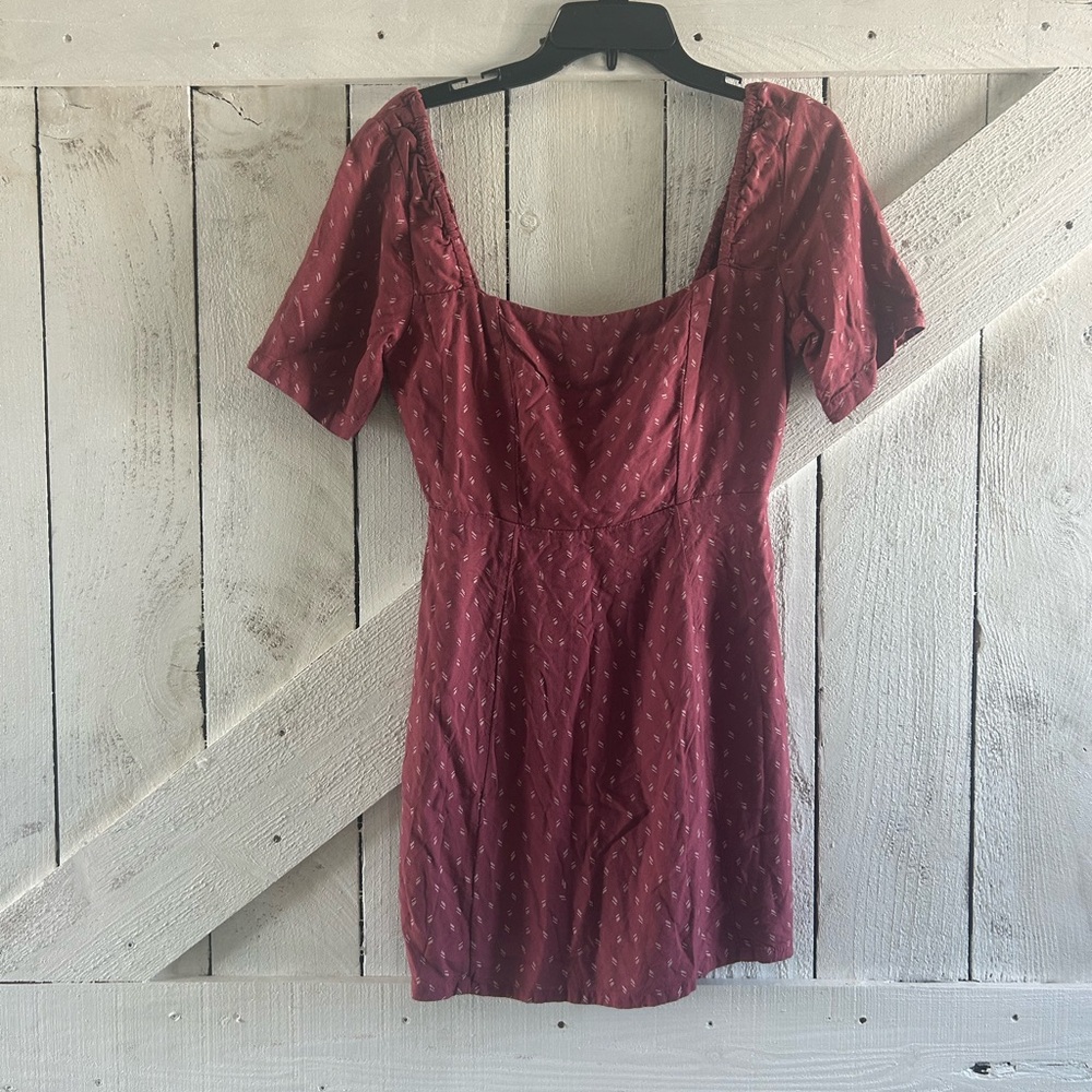 RVCA Mauve Pink Short Sleeve Midi Dress